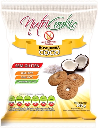 Rosquinha Coco Sem Glúten Nutripleno 120g - Vegano