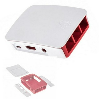 Case Raspberry Pi 3 B ou B+ na cor branca e vermelha