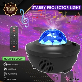 Galaxy Led Projetor De Música Onda De Água Estrelado Levou Mulit Projetor De Cor Luz Do Bluetooth Speaker Estrela Lua Iluminação Noturna Wilker