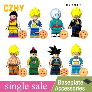 Mini Bonecos Dos Desenhos Animados Dragon Ball Z Chichi Goku Vegeta Building Blocks Brinquedos Para Crianças Kt1011