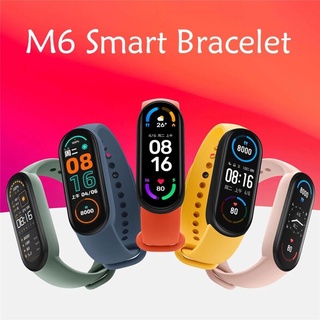 Nova M6 Pulseira Bluetooth Smartwatch Relógio Inteligente Homens Mulheres Esportes Freqüência Cardíaca De Fitness De Rastreamento Para Xiaomi Apple Android Relógios