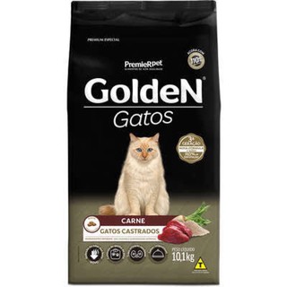 Racão Golden gatos castrados carne 10kg