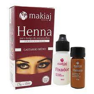 Makiaj henna kit sobrancelhas castanho escuro 1,5g