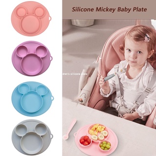 Prato De Silicone Com Desenho Do Mickey Para Crianças / Bebês
