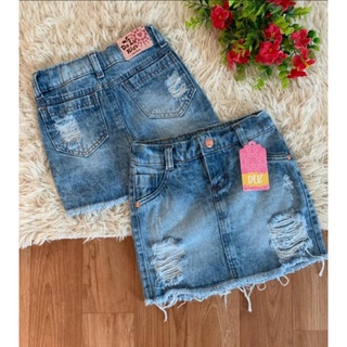 Saia jeans infantil juvenil moda blogueirinha (1)