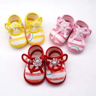 Princess Canvas Baby Shoes Baby Girl Floral Print Soft-Soled Crib Shoes Flower insert prewalkers 3