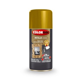 Spray Colorgin Metallik 190ml Ouro 552 Interior
