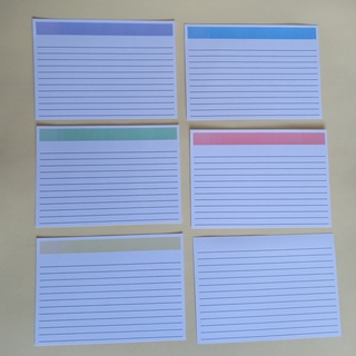 Fichas Pautadas Para Resumo de Estudos - Block Color - 10,5 x 14,8 cm - 50 fichas em Off Set 150 G
