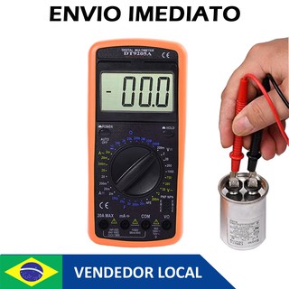Multimetro Digital Profissional c/ Medidor Capacitor Capacímetro Bip