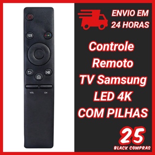 9007 CONTROLE REMOTO TV SAMSUNG LED 4K COM PILHAS