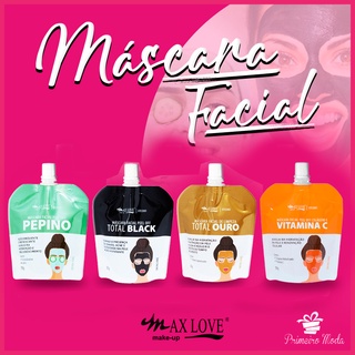 Máscara Para Limpeza Facial Skin Care - Max Love 50g Máscara Vitamina c Máscara Pepino Máscara Ouro Máscara Black Max Love