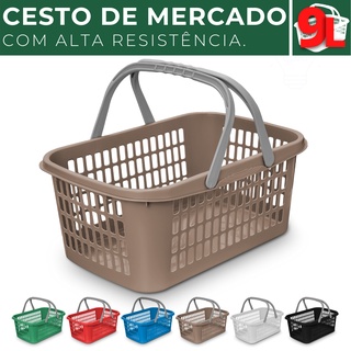 Cesta Cestinha Plastica Supermercado Com Alca 09 Litros (6)