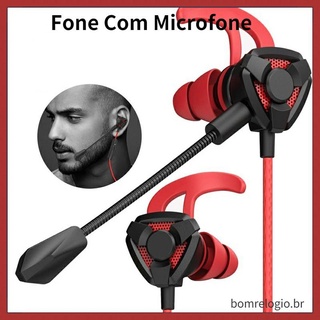 Fones de ouvido intra-auriculares para jogos de 3,5 mm de ouvido para jogos de computador com microfone para PC Gamer