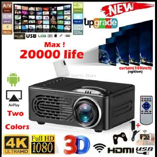 🔥Trend Sports Store🔥【In Stock】New Upgrade 1080P Mini 3D Projector Home Theater Projector LCD Screen Office Projector