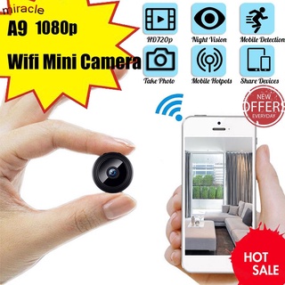 Promotion💥A9 1080 P Wifi Mini Câmera, Wifi Câmera De Segurança Em Casa Ip, Night Vision Sem Fio Câmera De Vigilância, Aplicativo Do Monitor miracle