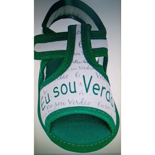 Sandália de bebê time Palmeiras campeão paulista 2022