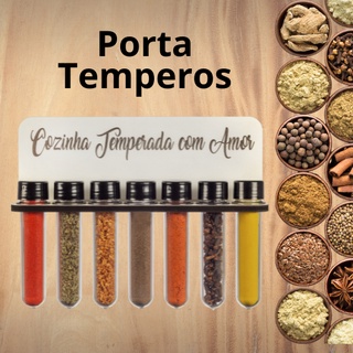Suporte para Condimentos de cozinha Porta Tempero com 7 Tubetes (1)