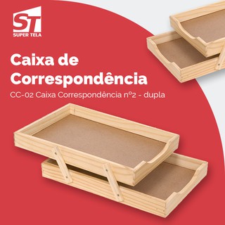 Caixa de Correspondência Dupla - Madeira