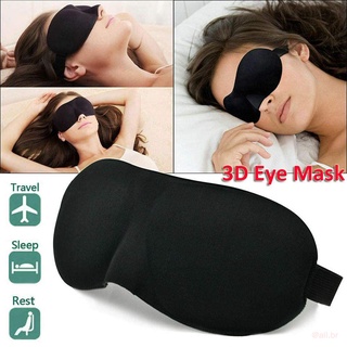 【Crazy Bag】Máscara De Olho 3d Flexível Acolchoada Para Dormir / Viagem Preto