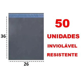 50 envelopes 26x36 cm (+3 aba) Plástico de segurança, Embalagem Correio