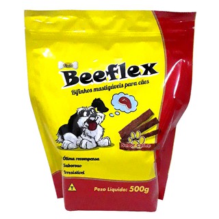 Petisco Bifinho Sabor Carne Para Cachorros Beeflex 500g