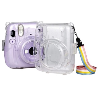 Bolsa Case Capa Transparente Para Câmera Instax Mini 11 Com Alça De Ombro (1)