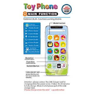Brinquedo Infantil Smart Touch Com Celular E Claro Led Para Educação De Celular | Baby Toy Light Up Cell Phone Kids Children Phone Education Learning Machine Smart Touch LED (3)