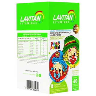 Lavitan Kids 60 Comprimidos Mastigáveis Vitamina Infantil