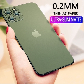 Ultrafinos Caso PP Para iPhone 12 Mini 11 Pro Max X XR Fosco Tampa Do Telefone O SE 2020 7 8 Mais Claro Casos Suaves Duros
