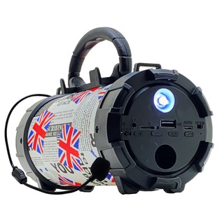 Caixa de Som Bluetooth Portátil Amplificada Canhão Mp3 Usb P2 Pendrive Inglaterra