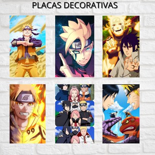NARUTO - Placas Decorativas Quadros Naruto