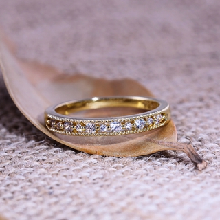 Anel De BENE Feminino Com Diamante Dourado Para Aniversário De Casamento/Presente Simples/Da Moda/Tudo Contiações