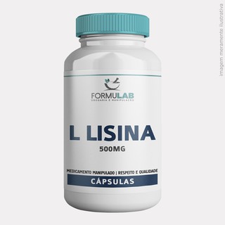 L Lisina 500mg - 120 Cápsulas - Suplemento Lisina
