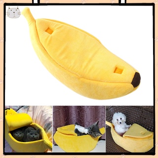 Forma De Banana Bonito Casa De Gato Do Cão Canil Macio Quente Cama Para Dormir Tenda Pet Fornecimentos Acessórios Animais De Estimação Gatos