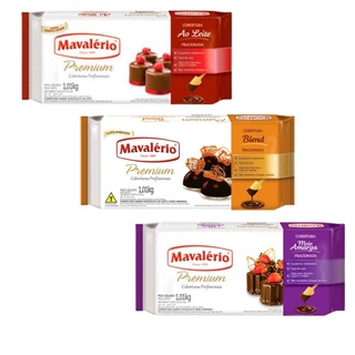 Barra de Chocolate Cobertura Fracionada Mavalerio Premium 1,01kg