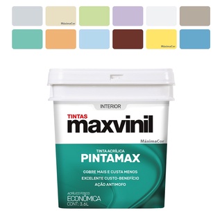 Tinta Econômica Anti Mofo Lavável Pintamax Maxvinil 3,6L
