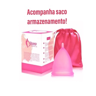 Coletor Menstrual Copo Ecológico Silicone Reutilizável Com Saco de Setim Pronta Entrega no Brasil