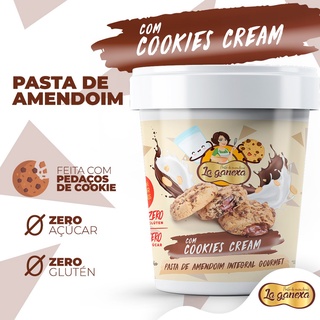 Pasta Amendoim Integral Gourmet ZERO AÇUCAR - La Ganexa - COOKIES CREAM - PEANUT BUTTER