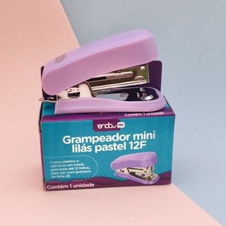 Grampeador Mini Cores Pastéis Sortidas - Onda 12 Folhas (1)