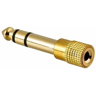 Plug Adaptador P2 Fêmea Para P10 Macho Stereo 18K Gold Qualidade Premium