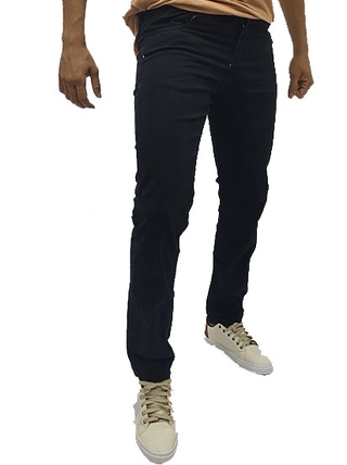 Calça masculina jeans sarja preta skinny (4)