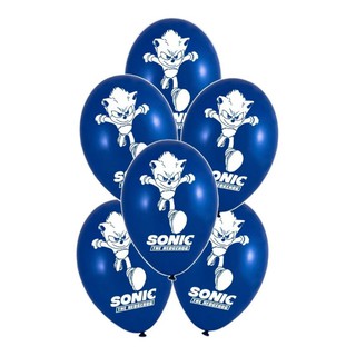 15 Bexigas - Baloes Sonic tamanho 9 de Latex