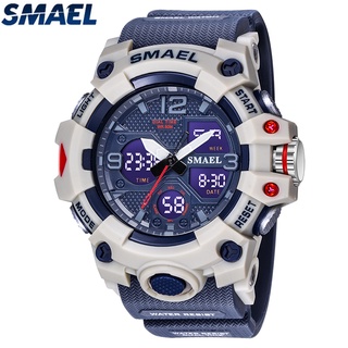 SMAEL Original Marca Top Relógios Dos Homens Cronômetro Casual Digital LED Relógio Do Esporte À Prova D'água De Quartzo 8008