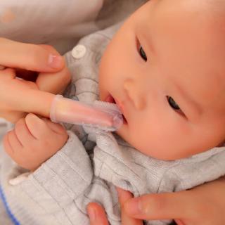 Conjunto Escova de Dentes de Silicone de Dedo para Limpar Leite/Dentes das Crianças Pequenas/Bebês (6)