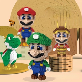 LEGO/Super Mario Bros . Blocos De Montar Nano Brinquedos Educativos Luigi E Yoshi