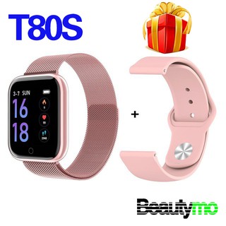 2021 New Smart Watch T80s measuring body temperature Plus Bluetooth Smartwatch For IPhone and android phones Heart Rate Monitor Fitness