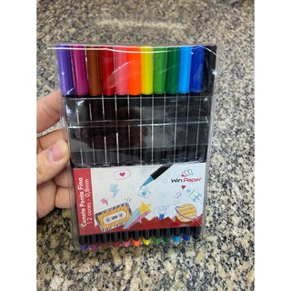 Caneta fine pen kit com 6 ou 12 cores Ponta tipo stabilo / WX GIFT