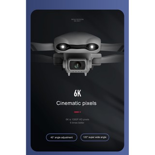 Drone Camera 6k Double Hd F10 Wifi GPS Altura Fixa Quatro Eixos