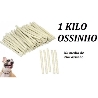 Petisco para cachorro - ossinho palitinho 1 kilos (Na media de 200 ossinho)