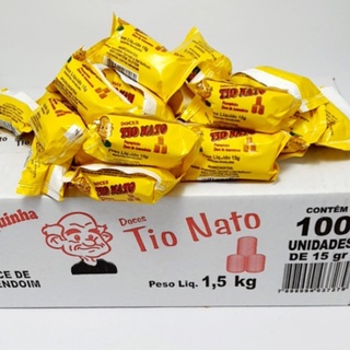 Paçoca Rolha Tio Nato - Amendoim - 100 unidades 1,5kg - Doces (1)